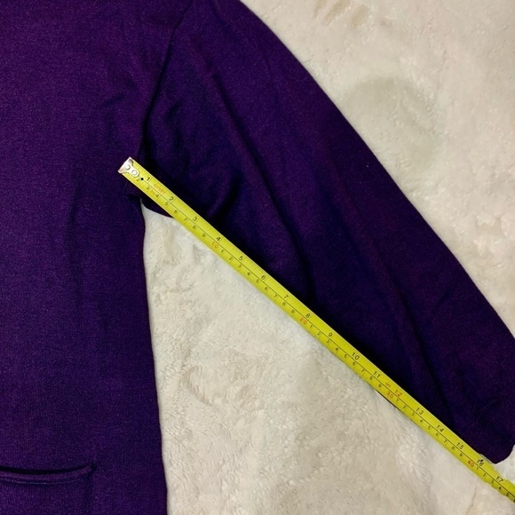 NEW Smock-Style Sweater Medium Newport News Purple Beautiful Pocket 100% Cotton - Picture 16 of 16